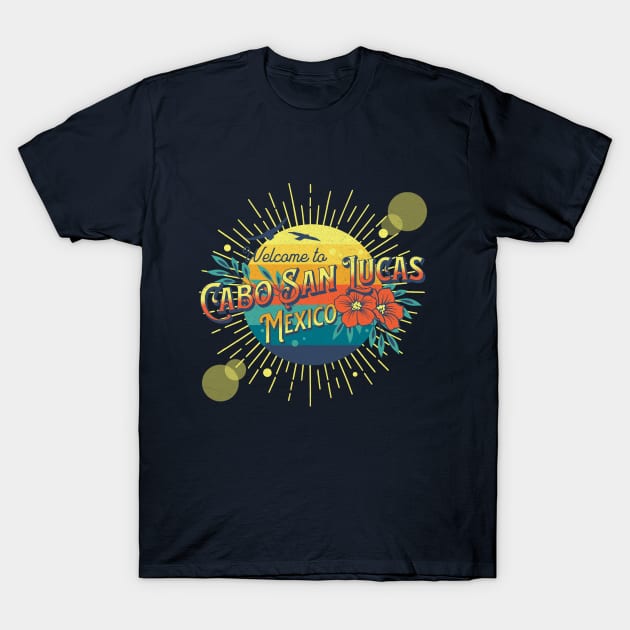 Cabo San Lucas Mexico Sunset Beach Design T-Shirt by FilsonDesigns